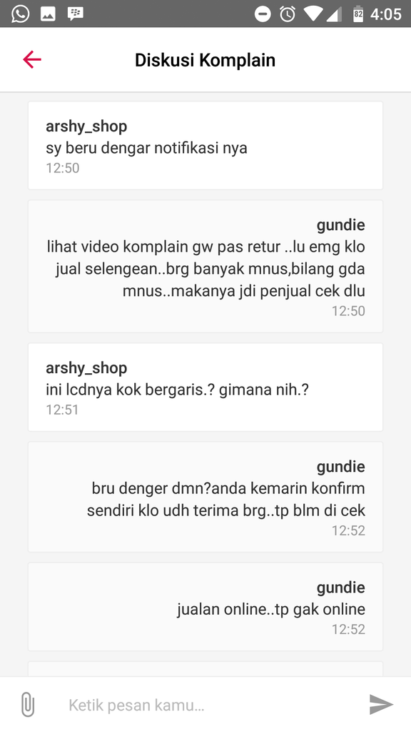 Surat Terbuka Arshy Comp/Arshy Shop/Arsy pelapak di BUKALAPAK dari PALU