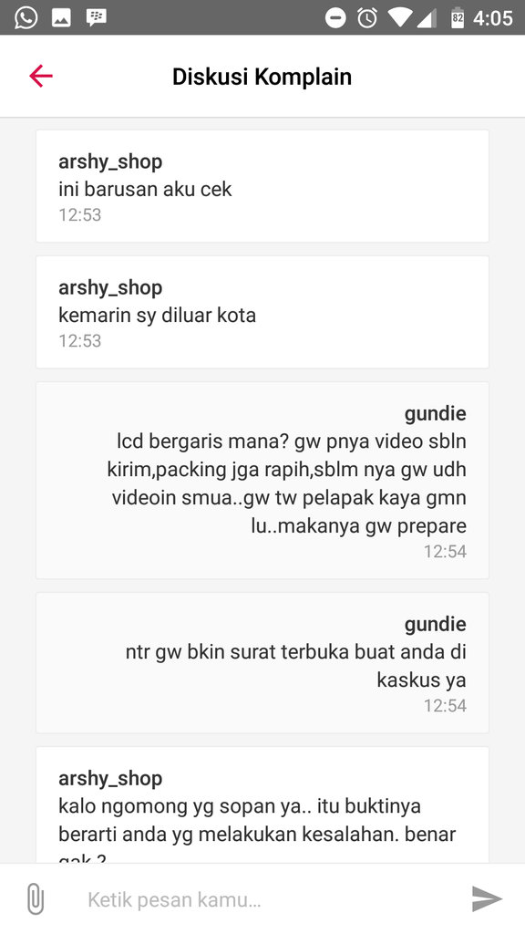 Surat Terbuka Arshy Comp/Arshy Shop/Arsy pelapak di BUKALAPAK dari PALU