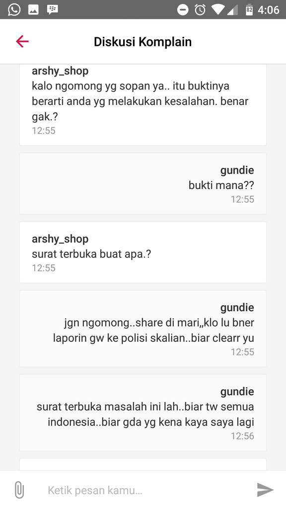 Surat Terbuka Arshy Comp/Arshy Shop/Arsy pelapak di BUKALAPAK dari PALU