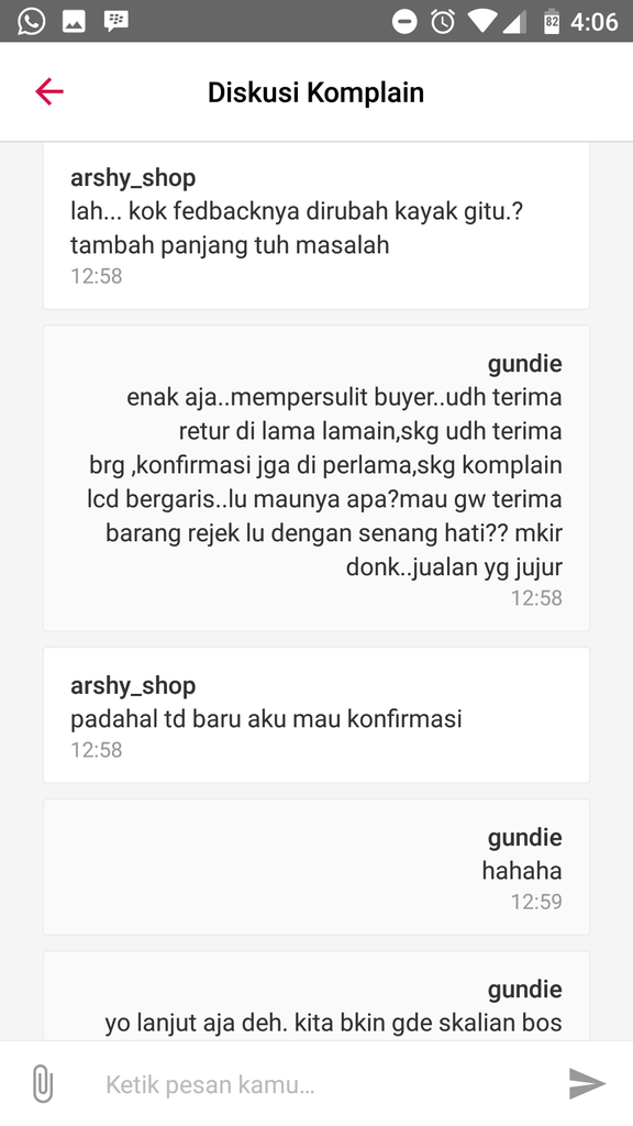 Surat Terbuka Arshy Comp/Arshy Shop/Arsy pelapak di BUKALAPAK dari PALU