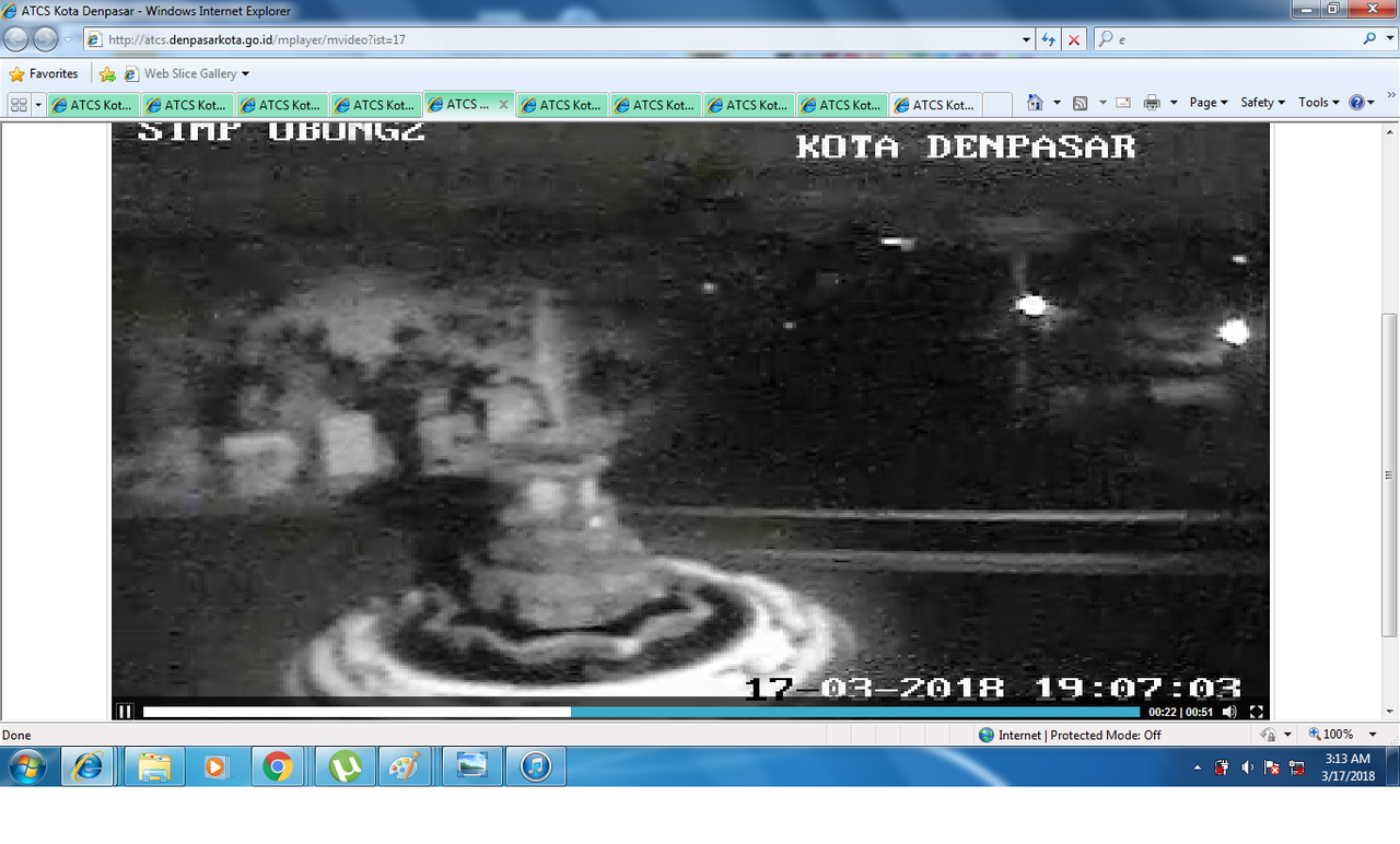 Beginilah suasana Nyepi yang terlihat dari kamera pengawas lalu lintas