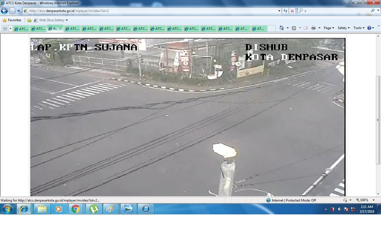 Beginilah suasana Nyepi yang terlihat dari kamera pengawas lalu lintas