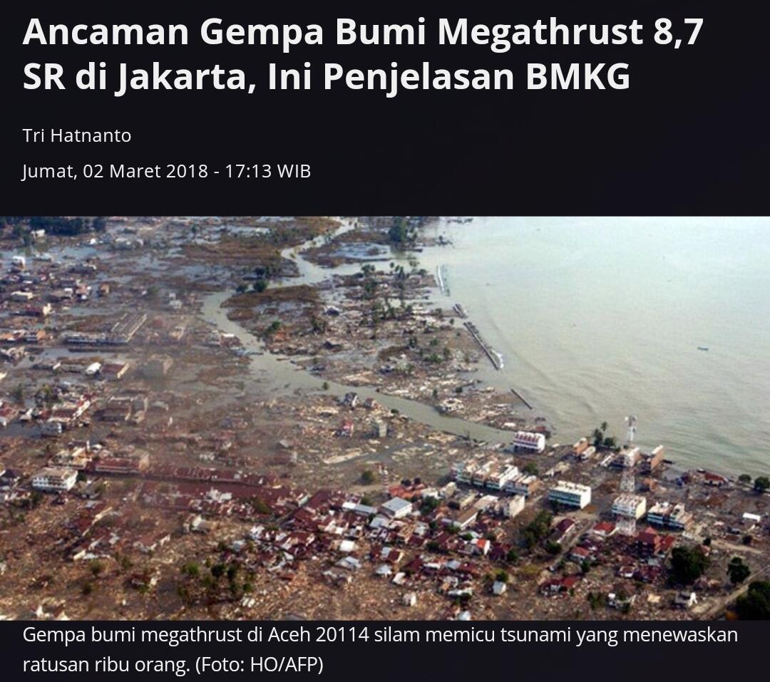 Terasa di Jakarta, Gempa 5,2 SR Berpusat di Lebak