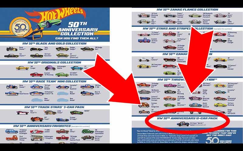 The Complete Set of Hot Wheels 50th Anniversary Collection