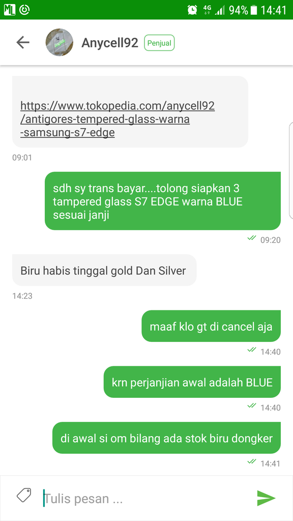 PENIPUAN OLEH TOKOPEDIA