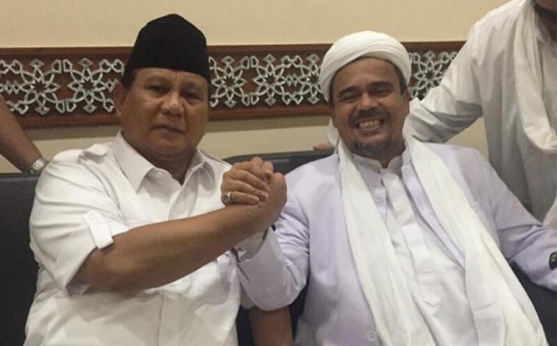 PRABOWO Apresiasi Keinginan Rizieq Shihab soal Koalisi Pilpres 2019