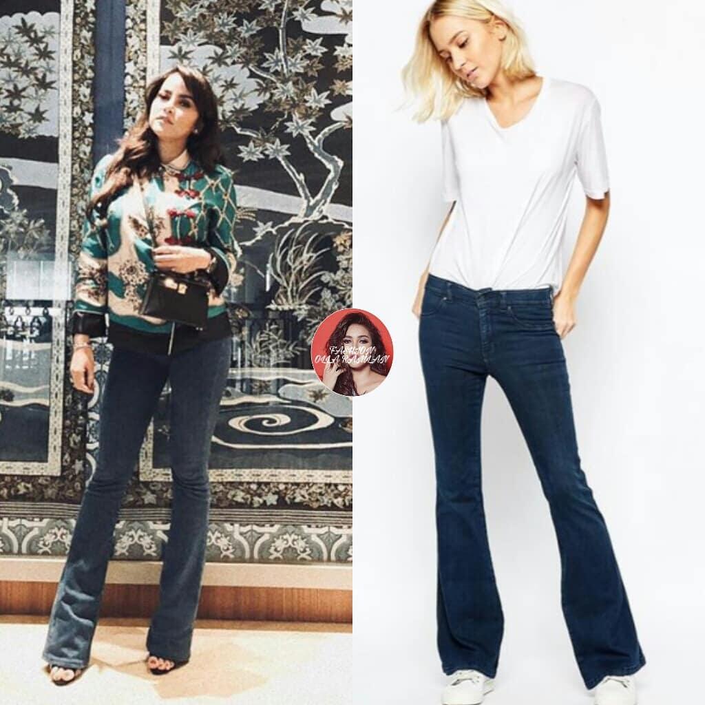 Muluz.Flared Jeans Kembali Happening,Punya Olla Ramlan Harganya Bikin Ngelus Dada