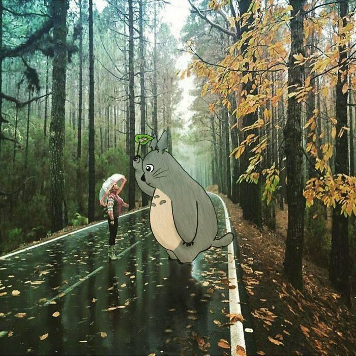 Kalau Totoro dan Kawan-kawannya Beneran Nyata, Mungkin Begini Jadinya. Kegemasan!