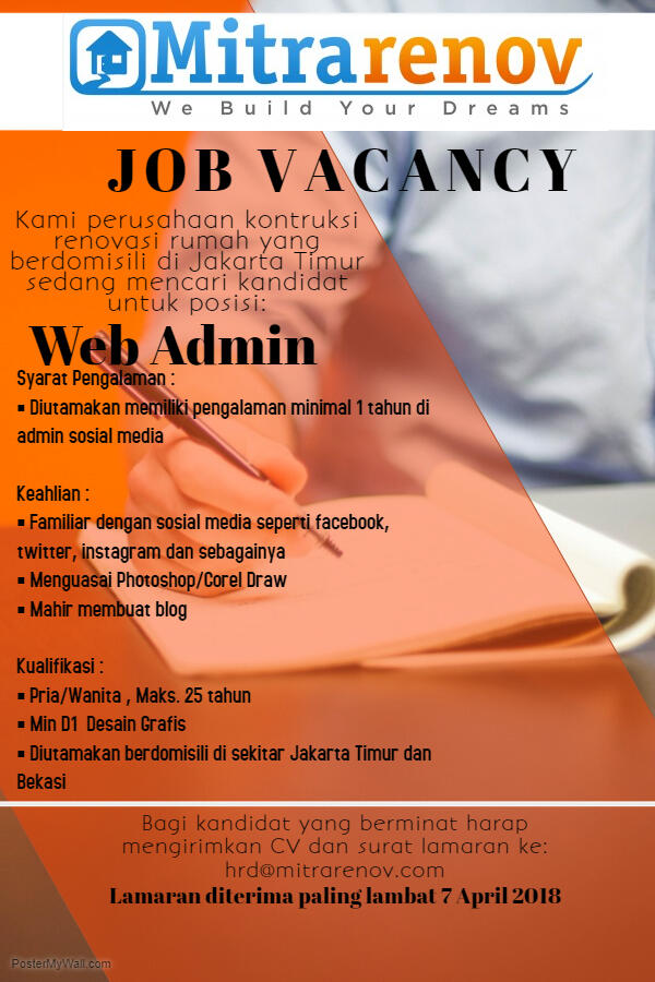 (JAKARTA TIMUR) JOB VACANCY