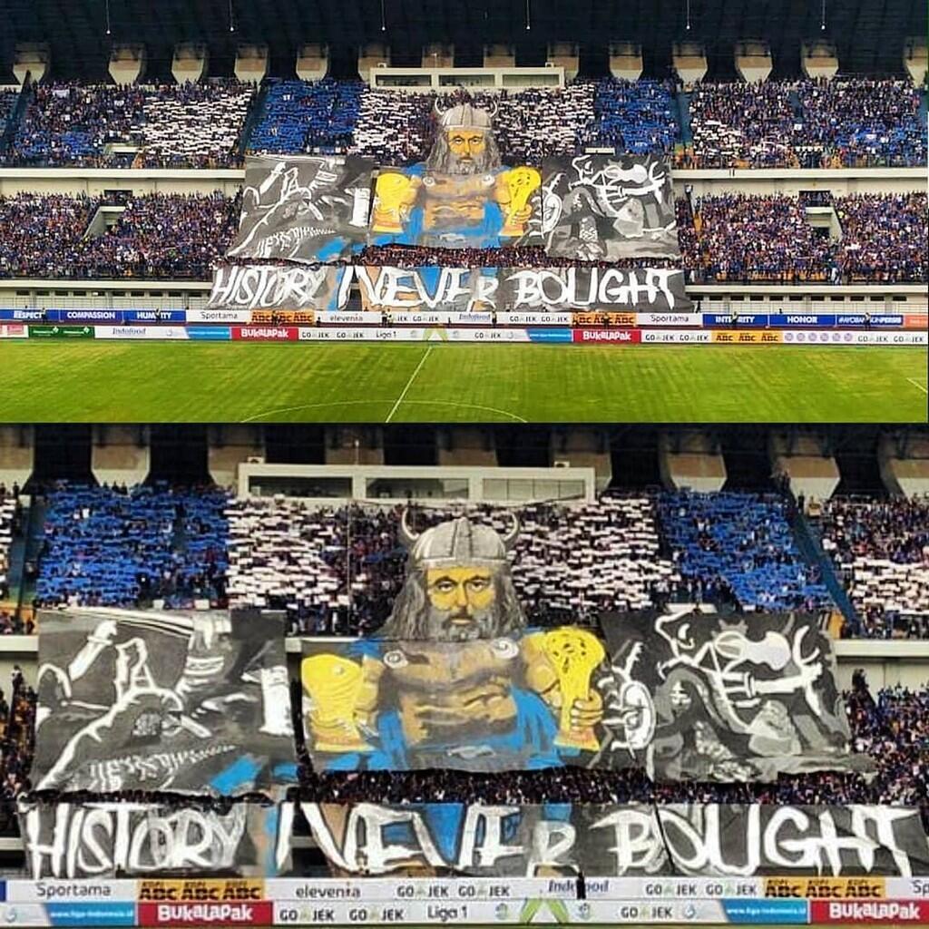 Viking dan Bobotoh Sambut Liga 1 dengan Kreasi Sarat Makna