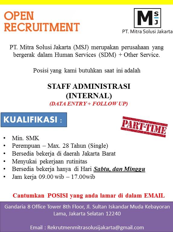 Lowongan Kerja Part Time Jakarta Selatan Sabtu Minggu ...