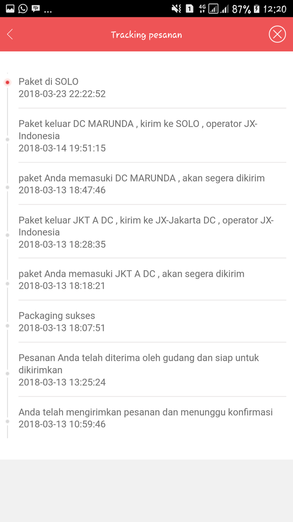 JD.ID dan J Express Pengiriman melebihi estimasi dan sangat mengecewakan