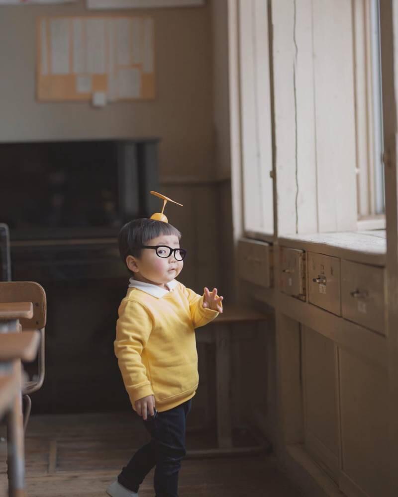 Ibunya Bisa Aja! Anak Ini Dipotret dan Didandani Mirip sama Nobita, Kawaii Sekali!
