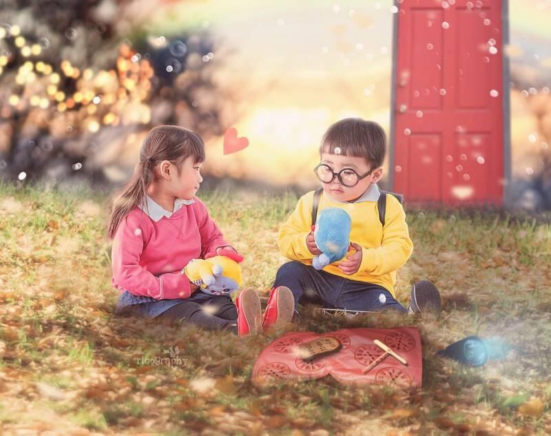 Ibunya Bisa Aja! Anak Ini Dipotret dan Didandani Mirip sama Nobita, Kawaii Sekali!