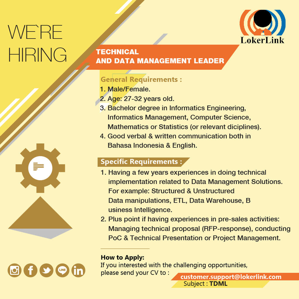 TECHNICAL &amp; DATA MANAGEMENT LEADER