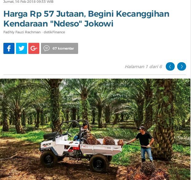 Harga Rp 57 Jutaan, Begini Kecanggihan Kendaraan &quot;Ndeso&quot; Jokowi