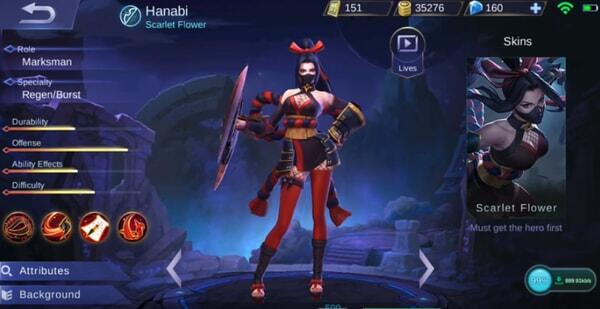 Spesial Thread Hero Hanabi, Teman Hayabusa Bertipe Marksman