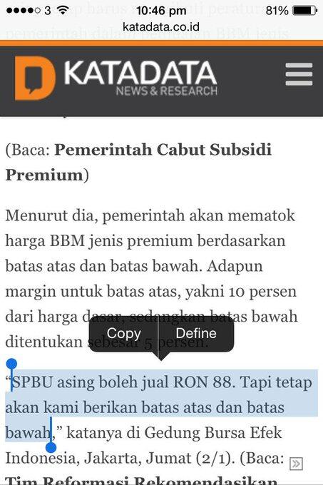 Pertamina Dan Swasta Akan Ikuti Kebijakan Baru BBM Non-Subsidi