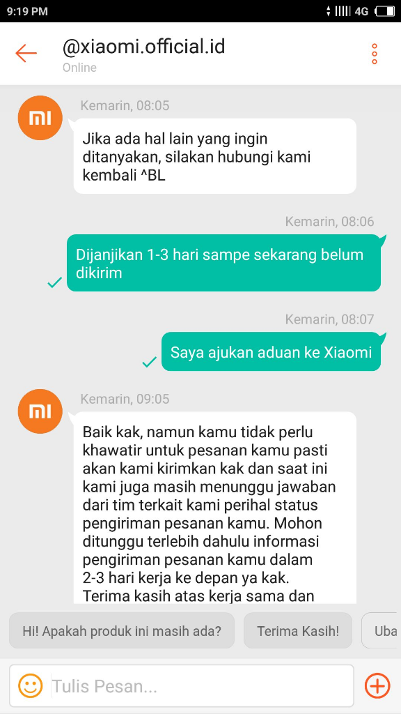 XIAOMI OFFICIAL SHOP (SHOPEE) MENGECEWAKAN SEKALI