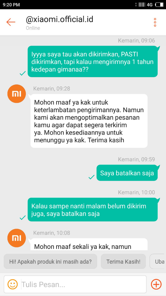 XIAOMI OFFICIAL SHOP (SHOPEE) MENGECEWAKAN SEKALI