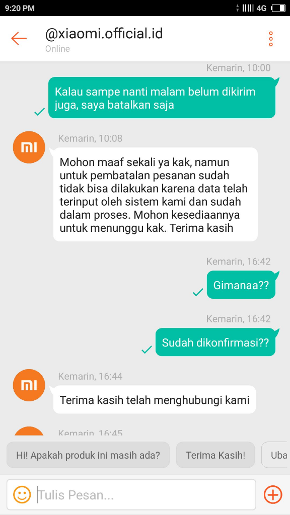 XIAOMI OFFICIAL SHOP (SHOPEE) MENGECEWAKAN SEKALI