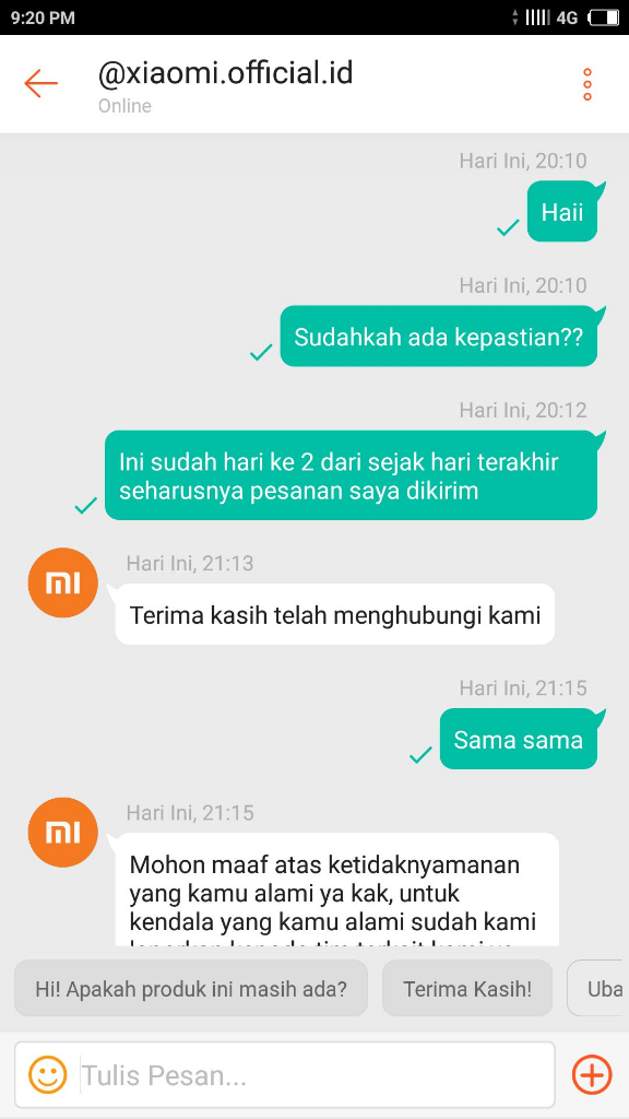 XIAOMI OFFICIAL SHOP (SHOPEE) MENGECEWAKAN SEKALI