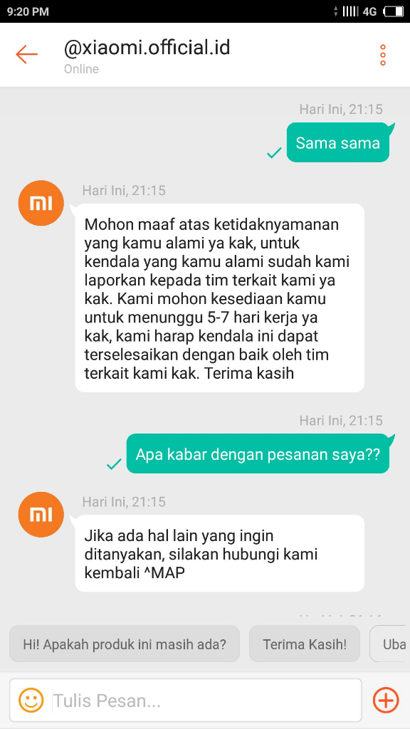 XIAOMI OFFICIAL SHOP (SHOPEE) MENGECEWAKAN SEKALI