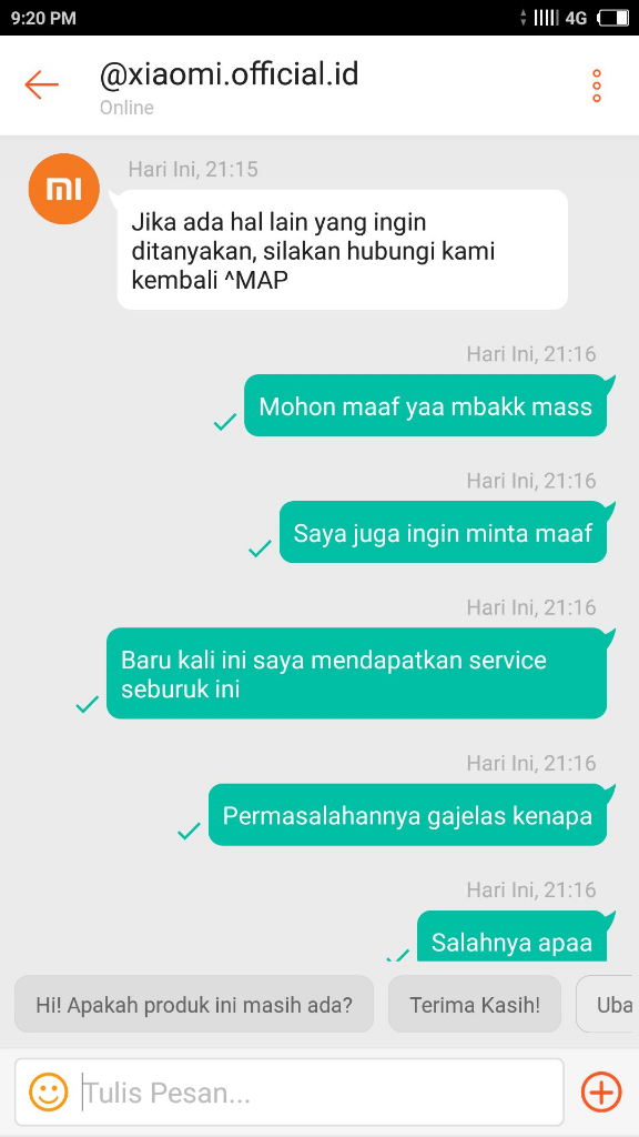 XIAOMI OFFICIAL SHOP (SHOPEE) MENGECEWAKAN SEKALI