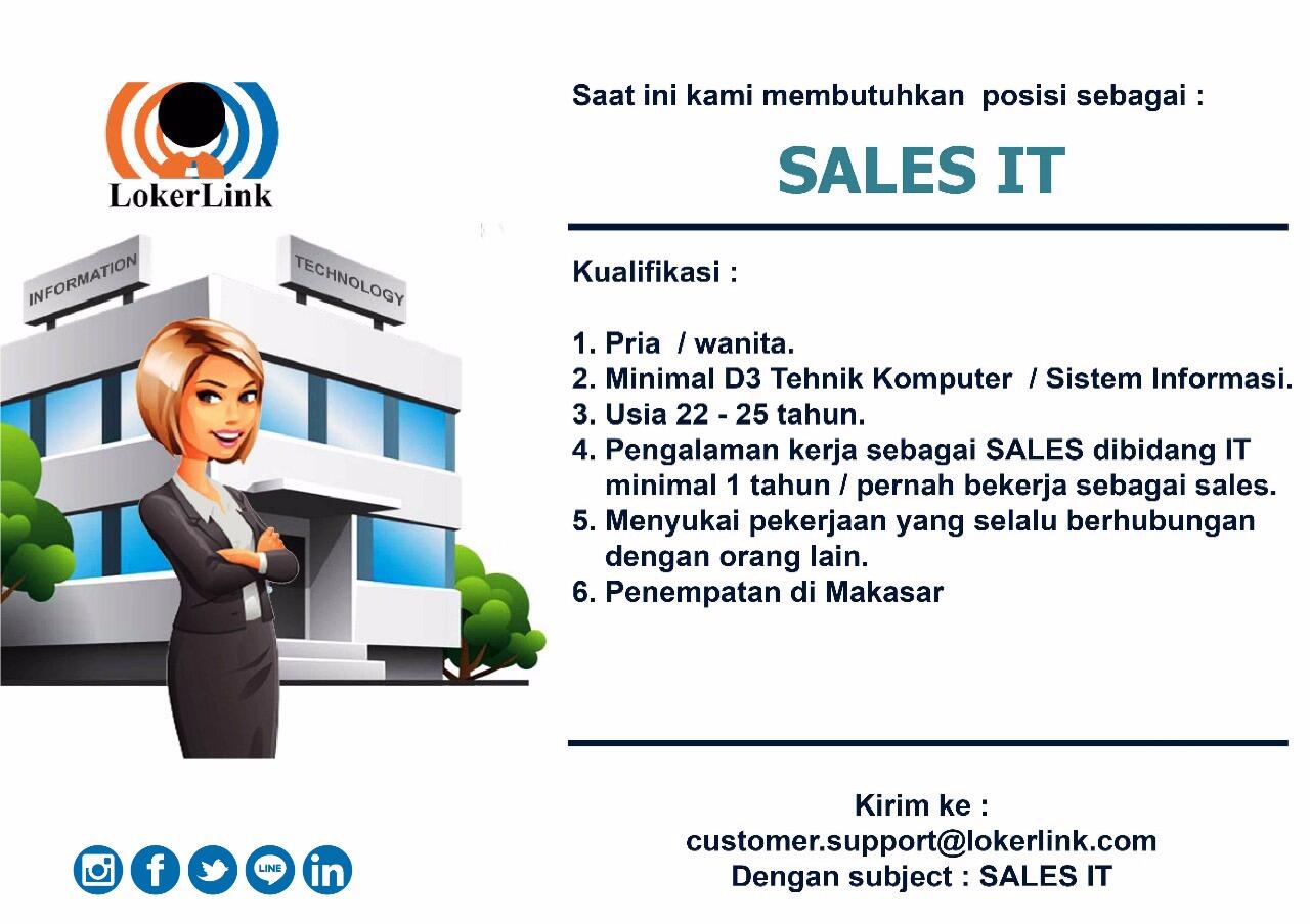 Lowongan : SALES IT (Makassaar)