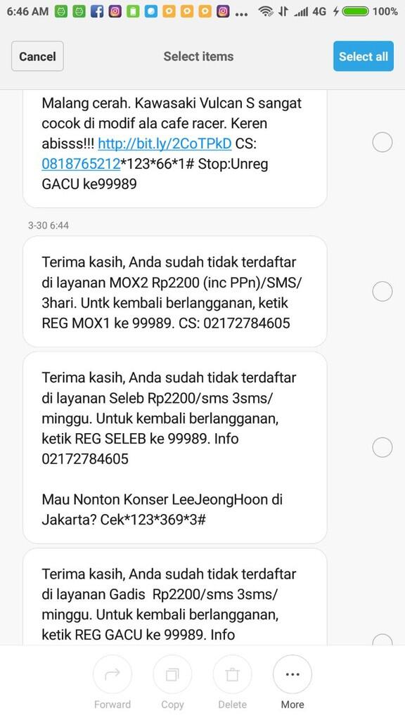 NGGA MERASA REGISTER SMS PREMIUM TAPI DAPET SMSNYA?