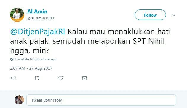 Saat Admin Ditjen Pajak Di Berikan Pertanyaan &quot;Yang Enggak - Enggak&quot; Oleh Nitizen