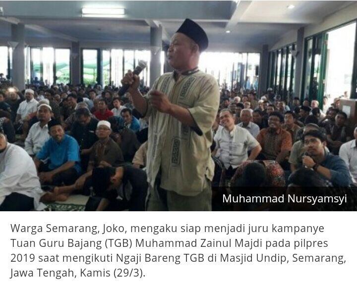 Warga Semarang Siap Jadi Juru Kampanye TGB