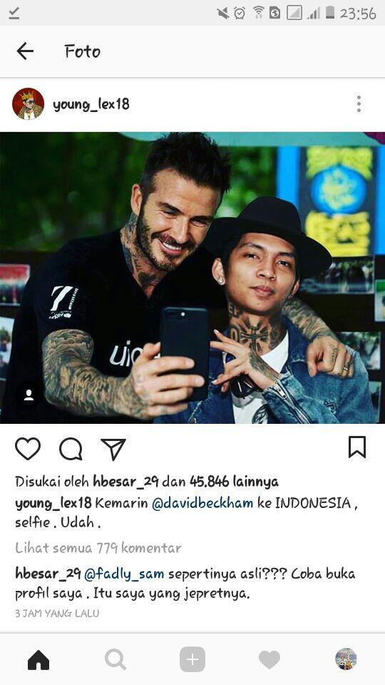 Bikin Ngiri !!! Younglex Selfie Bareng David Beckham