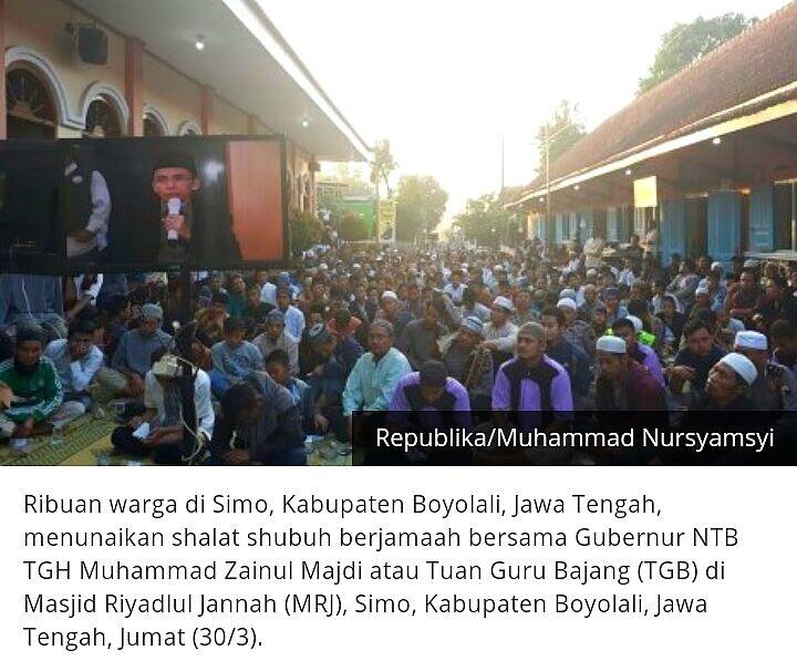 Ribuan Warga Boyolali Shalat Subuh Berjamaah dengan TGB