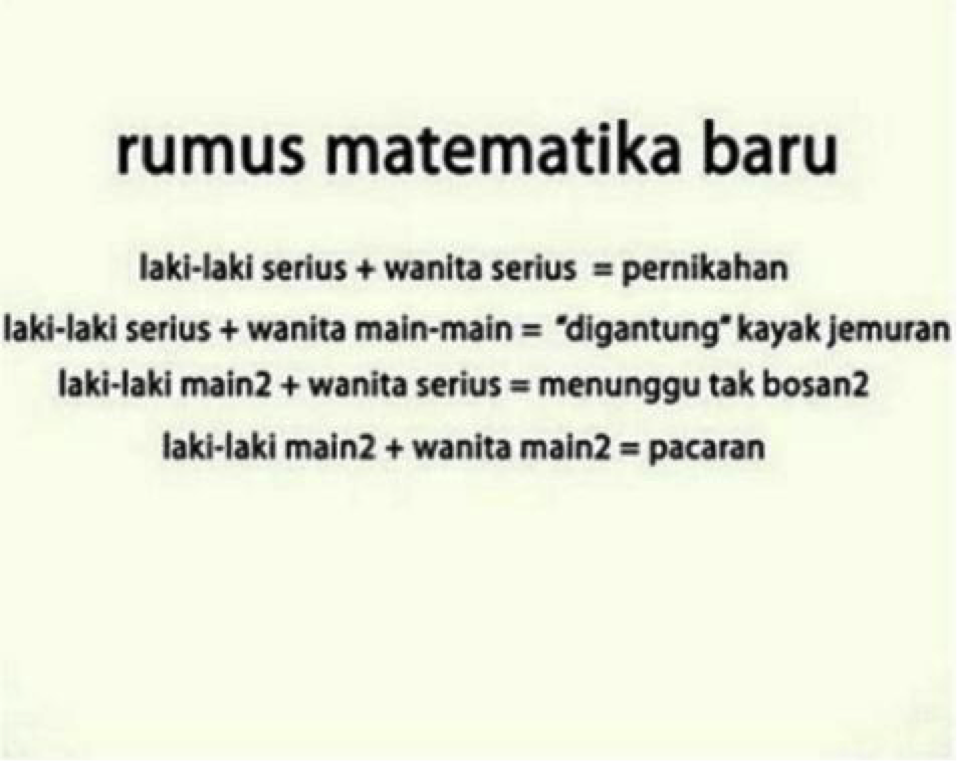 &#91;KOCAK&#93; 5 Rumus Matematika Cinta yang Harus Cowok Sadari