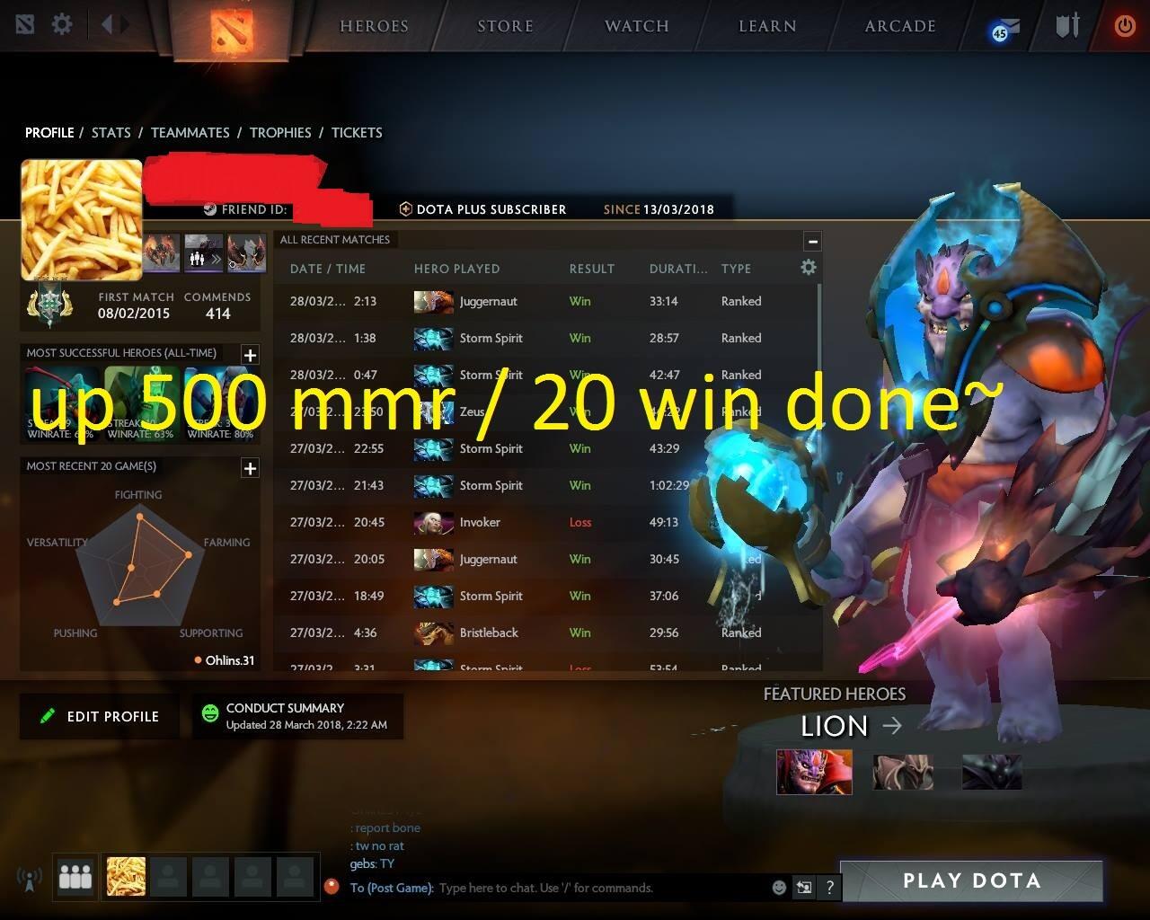 BOOST MMR / MEDAL DOTA 2