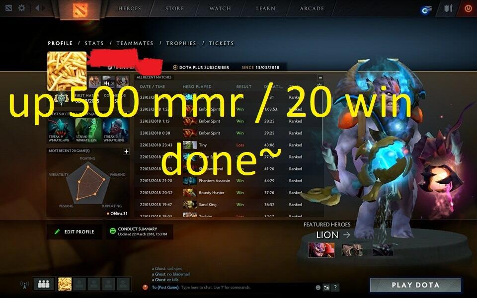 BOOST MMR / MEDAL DOTA 2