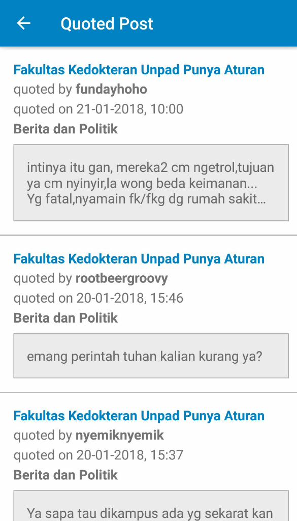 Quote Post Terbaru Tidak Muncul