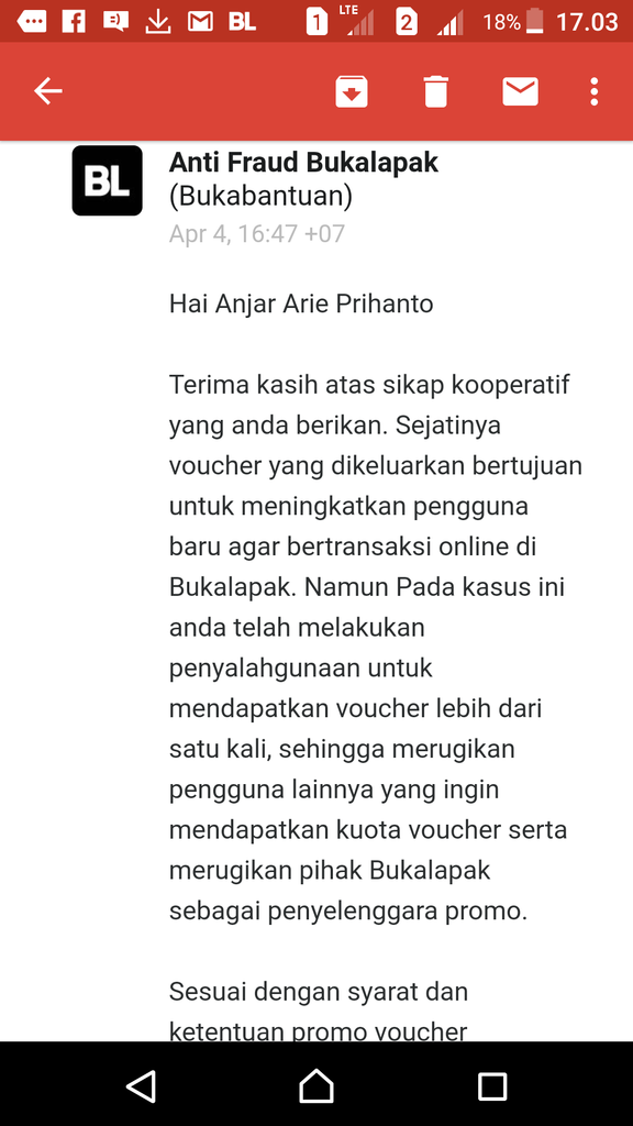 3 Akun BukaDompet Dibekukan. Bukalapak, beri saya pencerahan !