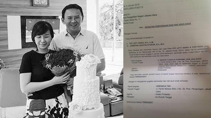 Ahok Resmi Berpisah Dengan Veronica
