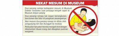 Tercyduk, Tidak Ada Tempat Lain Pelajar Ini Mengunakan Museum Sebagai Tempat Mesum