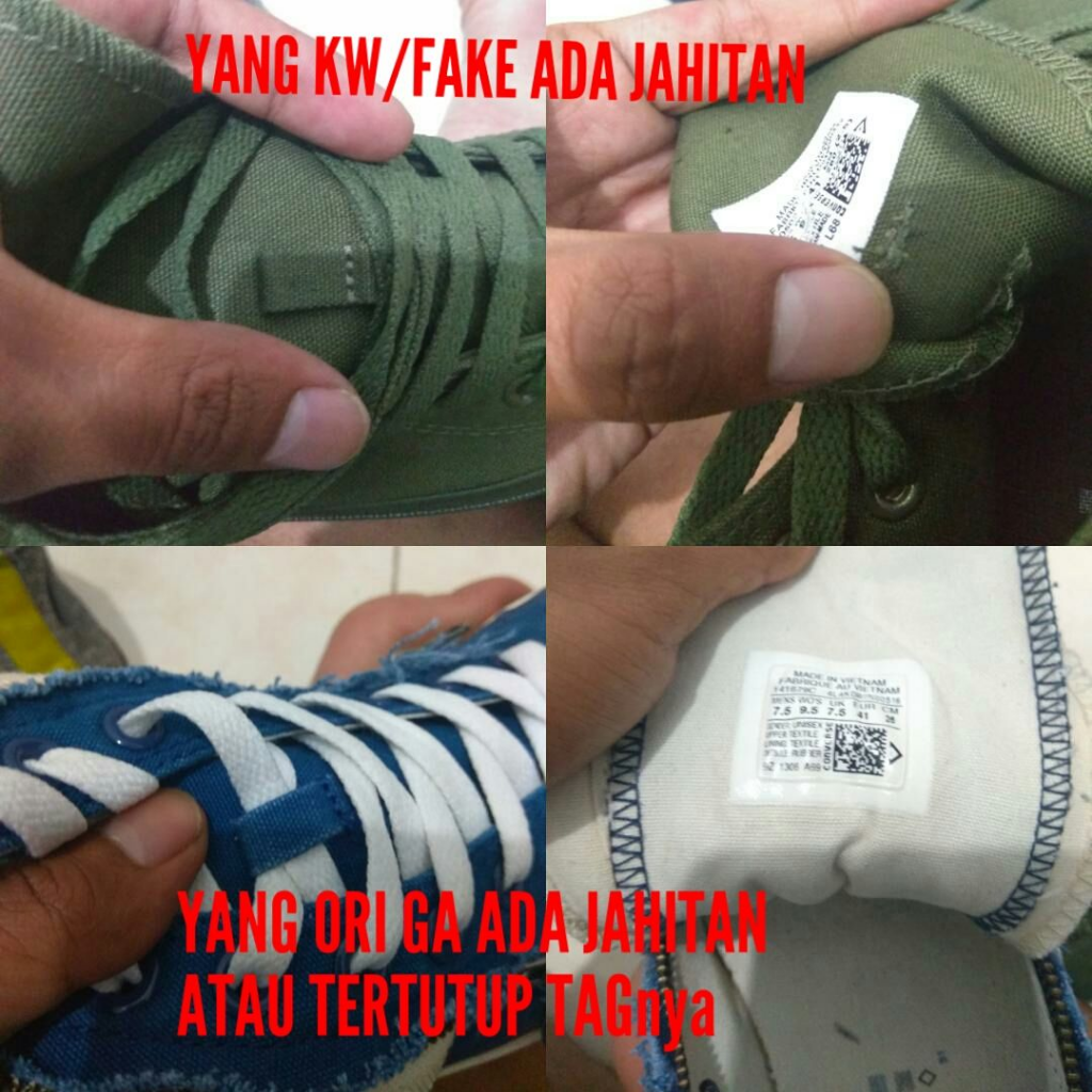 Perbedaan Jelas Converse KW&amp;Ori ( Kesel ditipu , akhirnya ane bikin ini Thread )