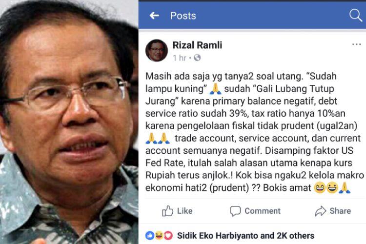 Jawaban untuk Rizal Ramli soal Utang Indonesia (supaya tahu knp doi ditendang pakde) 