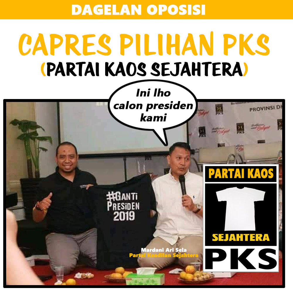 PKS deklarasikan kaos adalah calon Presidennya?