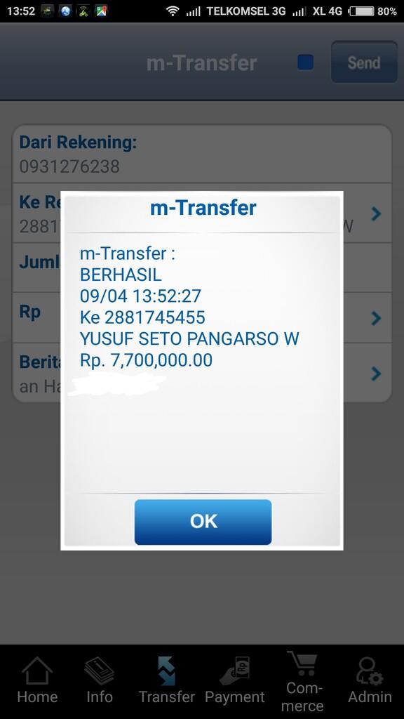 penipuan atas Jasa TopUp Alipay, Wechat Money, Transfer ke Bank China, Transfer yuan