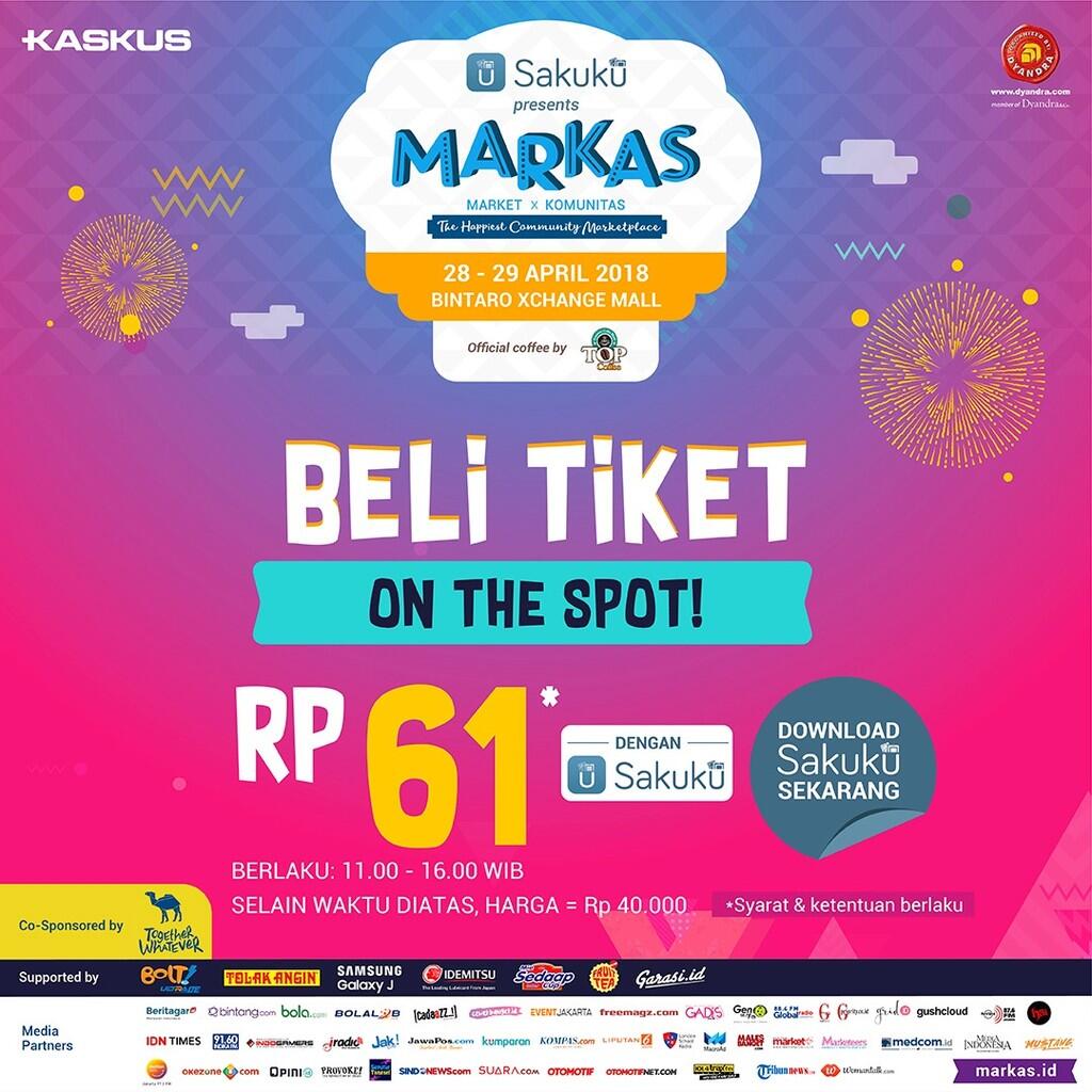 Beli Tiket Online MARKAS 2018, SEKARANG!