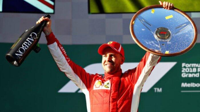 Sebastian Vettel juara di Sirkuit Sakhir Semakin Tinggalkan Lewis Hamilton