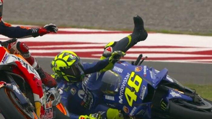 Marquez Dituding Sengaja Jatuhkan Valentino Rossi