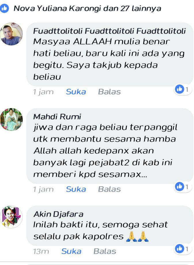 Bantu Masyarakat Sakit Butuh Darah, Langkah Kapolres Tolitoli Tuai pujian Netizen