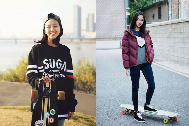Yuk, Kenalan Dengan Ko Hyojoo Longboarder Cantik yang Lincah Bermanuver